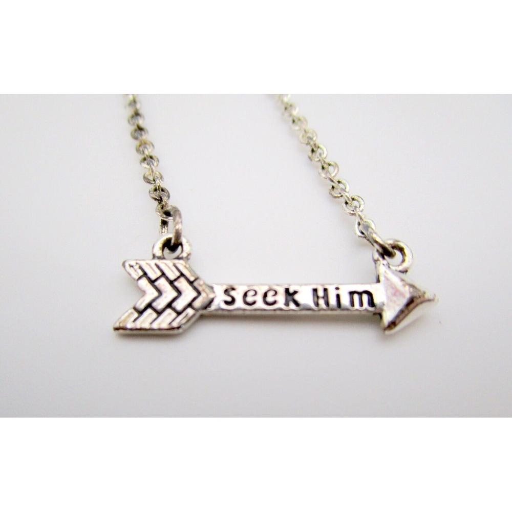 Premier Designs Limited Arrow Necklace Seek Him Reversible Christian Jewelry